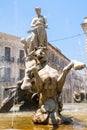 Sculpture of Fountain of Diana on Piazza Archimede Royalty Free Stock Photo