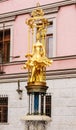 Sculpture Fountain gold Princess Turandot