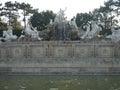 Sculpture and fountain between Schnbrunn Palace and The Gloriette, Vienna, Austria.