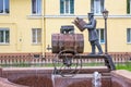 The sculpture fountain Kronstadt water carrier, Kronstadt. Russia