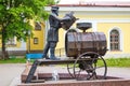 The sculpture fountain Kronstadt water carrier. Kronstadt, Russia