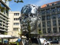 Sculpture of Franz Kafka`s Head to Prague in Czech Republc.