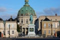 Sculpture of Frederik V on Horseback in Amalienborg Square in Co