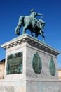 Sculpture of Frederik V on Horseback in Amalienborg Square in Co