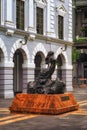 Sculpture of `Freedom` Libertad in front of Municipal Palace of Guayaquil, Ecuador