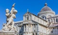 Sculpture in front of the historic cathedral in Pisa