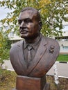 Sculpture of Gamal Abdel Nasser former president of Egypt in Peoples` Friendship University of Russia