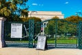 Sculpture Garden gate shut during federal shutdown Royalty Free Stock Photo