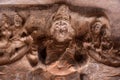 Sculpture of Garuda, Vishnu's vehicle in cave 3 of the Badami cave temples