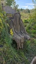 Sculpture of a ghost in the garden Royalty Free Stock Photo