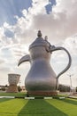 Sculpture of a giant traditional coffee pot