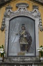 Sculpture Of The Glorious Matir Saint George Protector And Defender Of Portugal In The Parish Of Santa Cruz De Castelo In Lisbon.