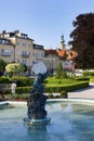GMUNDEN, SALZKAMMERGUT, 28 MAY, 2023: The beautiful Kurpark of Gmunden, Austria, Europe.