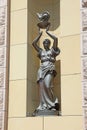 The sculpture of the goddess Hestia in the city of Novosibirsk Royalty Free Stock Photo