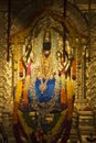 Sculpture of goddess Lakshmi Narayani at replica of Sripuram Lakshmi Narayani Golden Temple, Vellore, Tamil Nadu during Ganpati Royalty Free Stock Photo