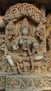 Sculpture of Goddess Saraswathi with blessing hands, Lakshminarsimha Temple, Javagal , Hassan, Karnataka