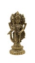 sculpture in gold of hindu god of war subramanya