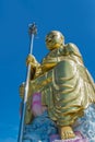 Sculpture golden Buddhist monk