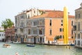 Venice, Italy - September 07, 2017: Sculpture Golden Tower by artist James Lee Byers