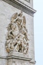 Sculpture group `Resistance of 1814`, on the arc de Triomphe in Paris