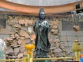 Sculpture of Guanyin Jade in Watthammongkon of Thailand Royalty Free Stock Photo