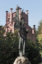 Sculpture of the guardian angel at the main cemetery in frankfurt am main germany Royalty Free Stock Photo