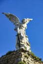 Sculpture of a Guardian angel with a sword in the cemetery of Comillas. Cantabria Spain