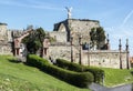 Sculpture of a Guardian angel with a sword in the cemetery of Comillas Royalty Free Stock Photo