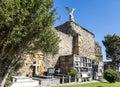 Sculpture of a Guardian angel with a sword in the cemetery of Comillas. Cantabria Spain