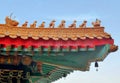 Sculpture on guardian and small bell on roof of Chinese Shrine
