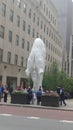 Sculpture hands closing eyes in Manhattan, New York Royalty Free Stock Photo