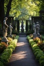Sculpture Haven: A Captivating Display of Varied Outdoor Art in Serene Garden Setting
