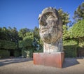 Sculpture of head in Boboli Gardens, Florence