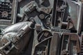 Sculpture -Head of Invention 1989- of Eduardo Paolozzi in London Royalty Free Stock Photo