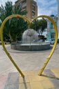 Sculpture heart near Registry Office in Astrakhan