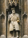 The sculpture of Henry VIII in trinity college,university of cambridge