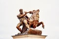 Sculpture Hercules with wild bull. Schwerin, Mecklenburg-Vorpommern Royalty Free Stock Photo