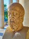 Sculpture of Herodotus in Stoa of Attalos. Ancient Agora of Athens. Attica, Greece.