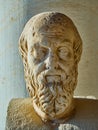 Sculpture of Herodotus in Stoa of Attalos. Ancient Agora of Athens. Attica, Greece.