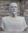 The sculpture of hill kopf in sludyanka railway station , russian federation Royalty Free Stock Photo