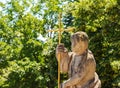 Sculpture of a holy man in the castle in Nitra, Slovakia Royalty Free Stock Photo