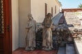 Sculpture of a holy man in the castle in Nitra, Slovakia Royalty Free Stock Photo