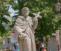 Sculpture of a holy man in the castle in Nitra, Slovakia Royalty Free Stock Photo