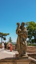 Sculpture of a holy man in the castle in Nitra, Slovakia Royalty Free Stock Photo