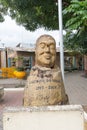 Sculpture in honor of sports narrator Luciano do Valle at Porto de Galinhas