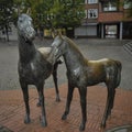 Sculpture of horses.Am Pferdemarkt. Rotenburg Wuemme