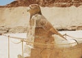 Sculpture of Horus at the entrance of Hatshepsut temple.