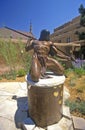 Sculpture of Indian Brave at Inn of Loretto in Santa Fe, NM