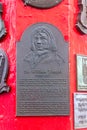 Sculpture and infromation about sir William Temple at Temple bar