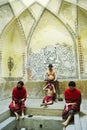 Sculpture, interiors of Vakil Bath, a famous public bath in Shiraz, Iran.